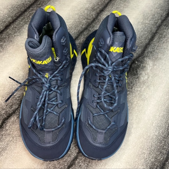 Hoka One One Tennine Ombre Blue Green Athletic Trail Hiking Running Sneakers - Picture 2 of 8